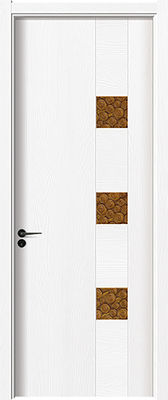 H2.1m Front Door en ivoire, porte d'entrée 800kg/M3 en bois moderne