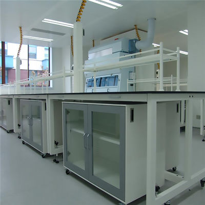 Meubles en acier de laboratoire de banc d'île de laboratoire de W1.5m H0.85m avec le Cabinet