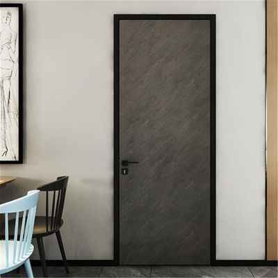 portes d'extérieur en bois de grain de 900mm, ISO9001 bois noir métallique Front Door