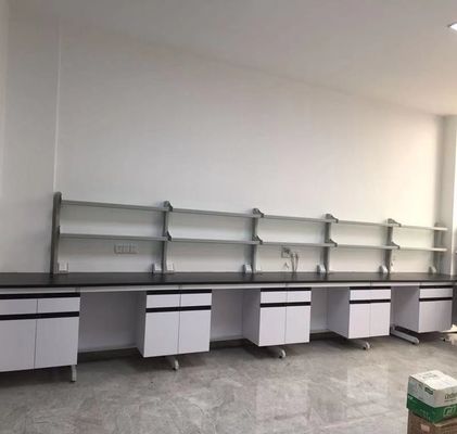 meubles en acier de laboratoire de banc de mur de 750mm 1.0mm avec l'étagère de réactif