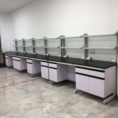 meubles en acier de laboratoire de banc de mur de 750mm 1.0mm avec l'étagère de réactif